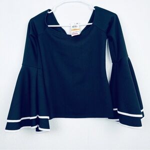 NWT bar III size S black knit flare sleeves blouse